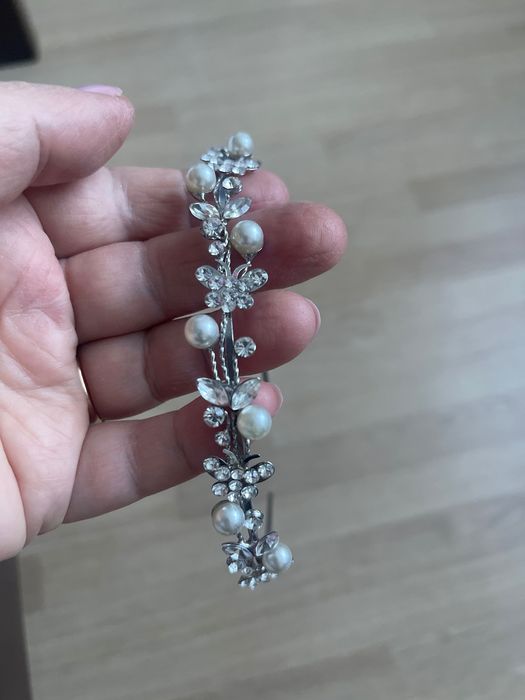 Ободок перловий обруч святковий