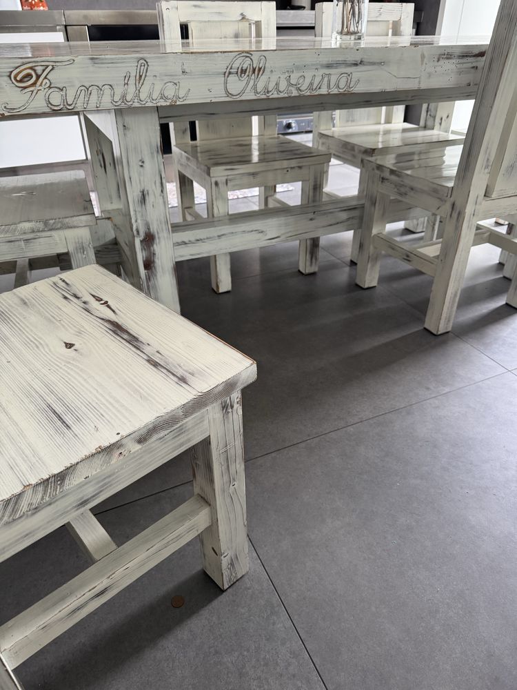 Mesa madeira branco
