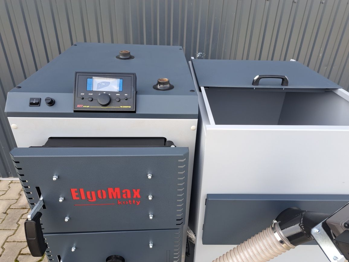 Kocioł piec z podajnikiem na pellet I drewno hybrydowy 24 kW euro5 hit