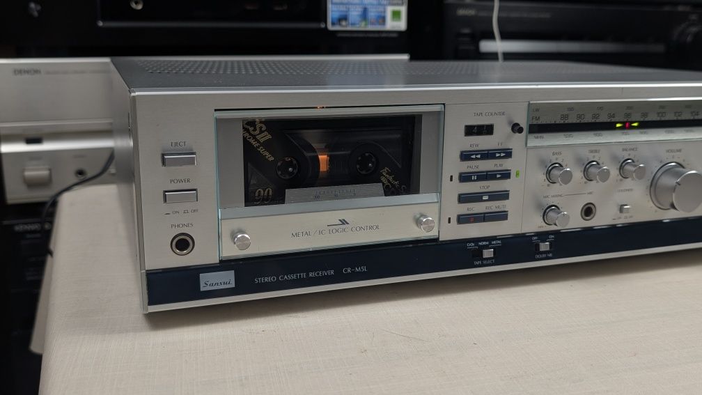 Sansui CR-M5L Unikatowy amplituner stereo z magnetofon kasetowym