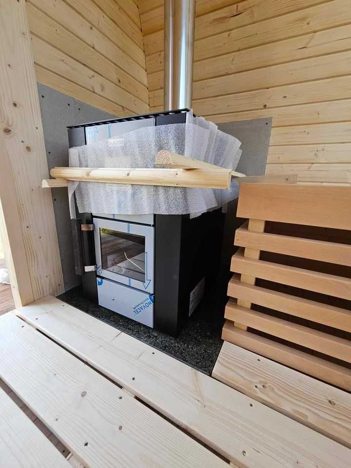 Sauna ogrodowa piec opalany drewnem