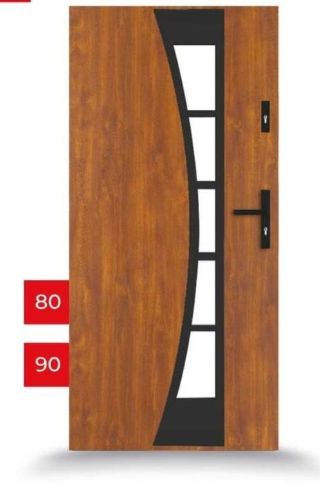 Ciepłe drzwi zewnętrzne 72 mm ościeżnica termo  80, 90