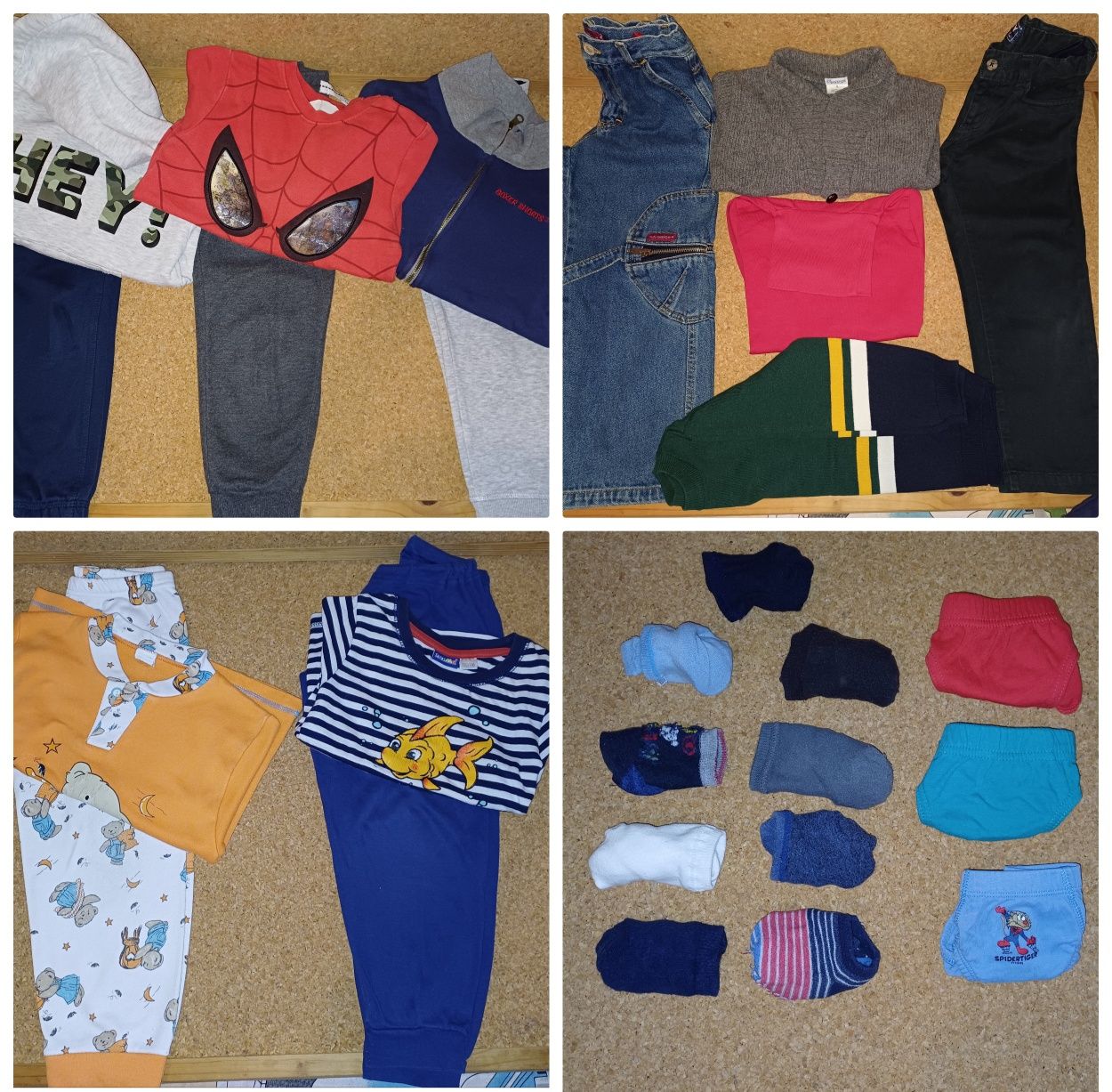 Conjunto de 27 roupas variadas 3/4 anos menino. Bom estado.