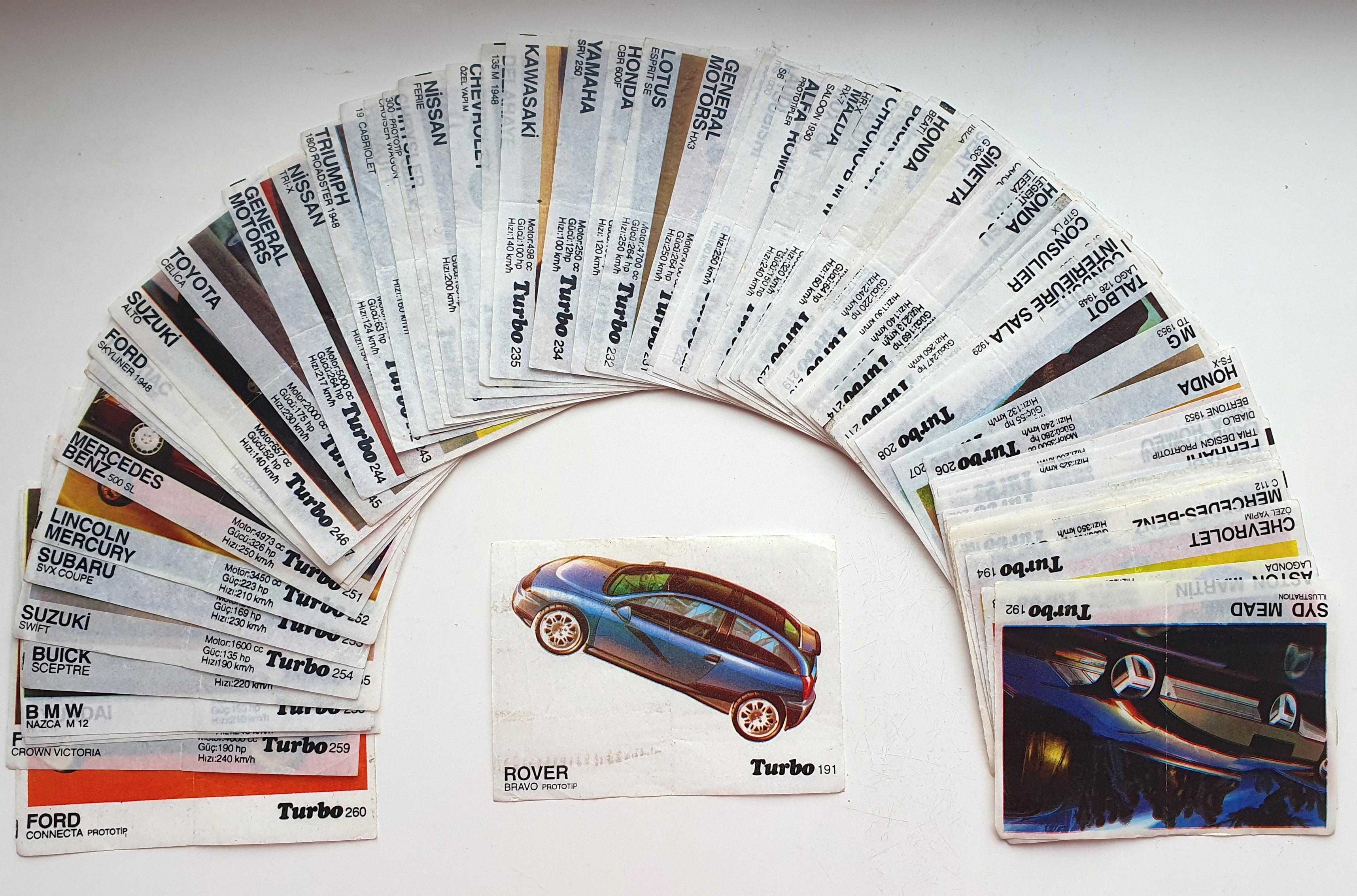 Вкладыши Turbo Турбо - Полная коллекция, 4я серия, номера 191-260