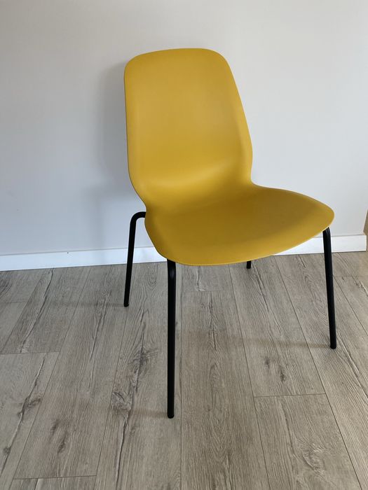 Krzesło Ikea Lidas czarno żółte