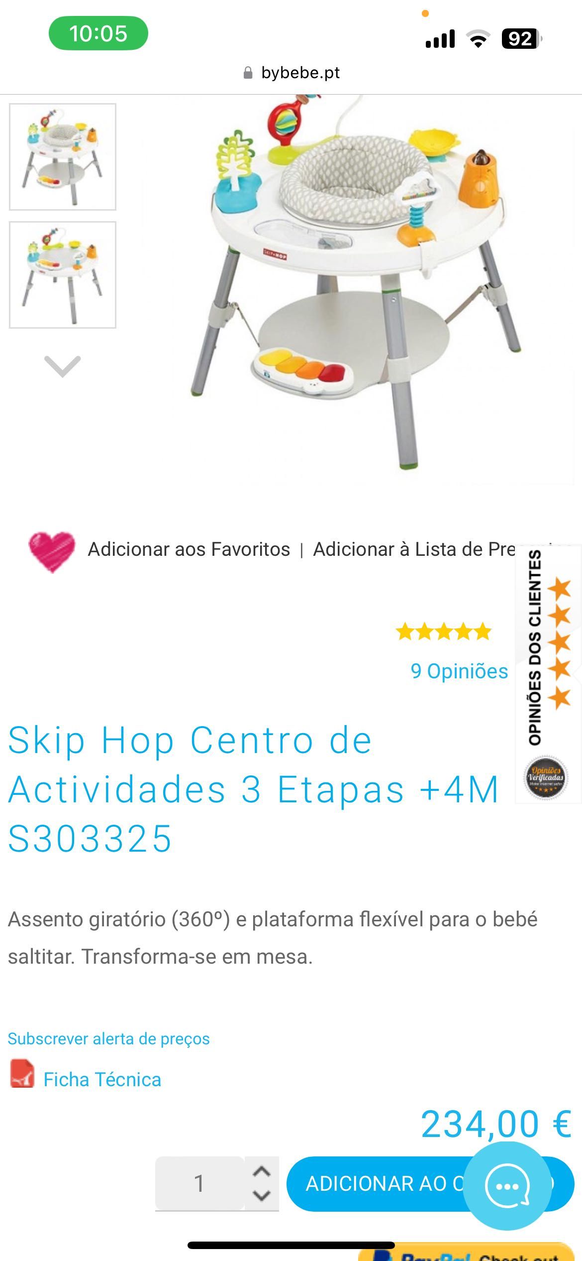 Skip Hop Centro de Actividades 3 Etapas +4M