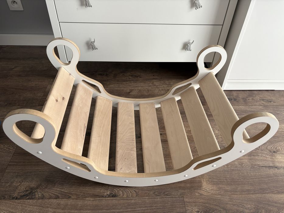 Bujak drewniany z poduszką dla dzieci