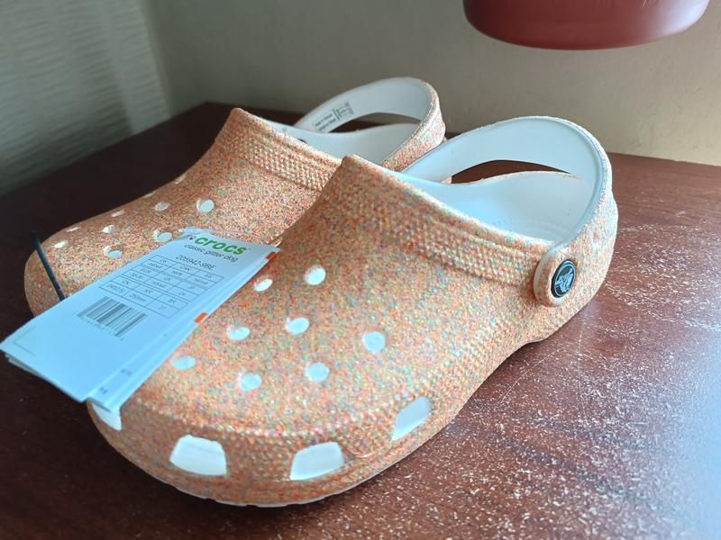 Crocs classic glitter clog сабо женские крокс.