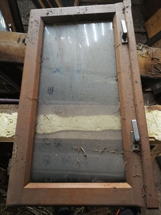 Kompletne okna i drzwi DREWNIANE z demontażu szklarnia