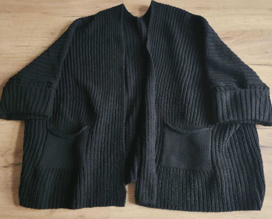 Sweter damski czarny, gruby i ciepły