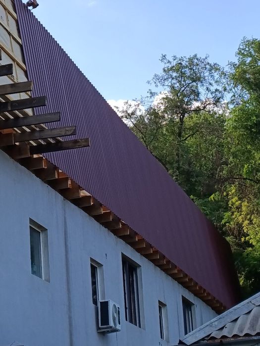 Крыша ремонт проф лист шифер рубероид  и ТД осбб ангары балкон навес