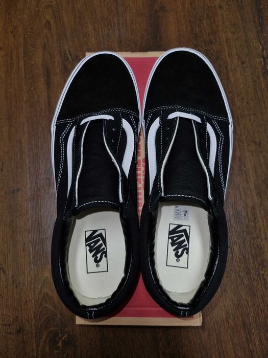 Buty Sneakersy Trampki Vans Old School White Czarne Białe Klasyczne