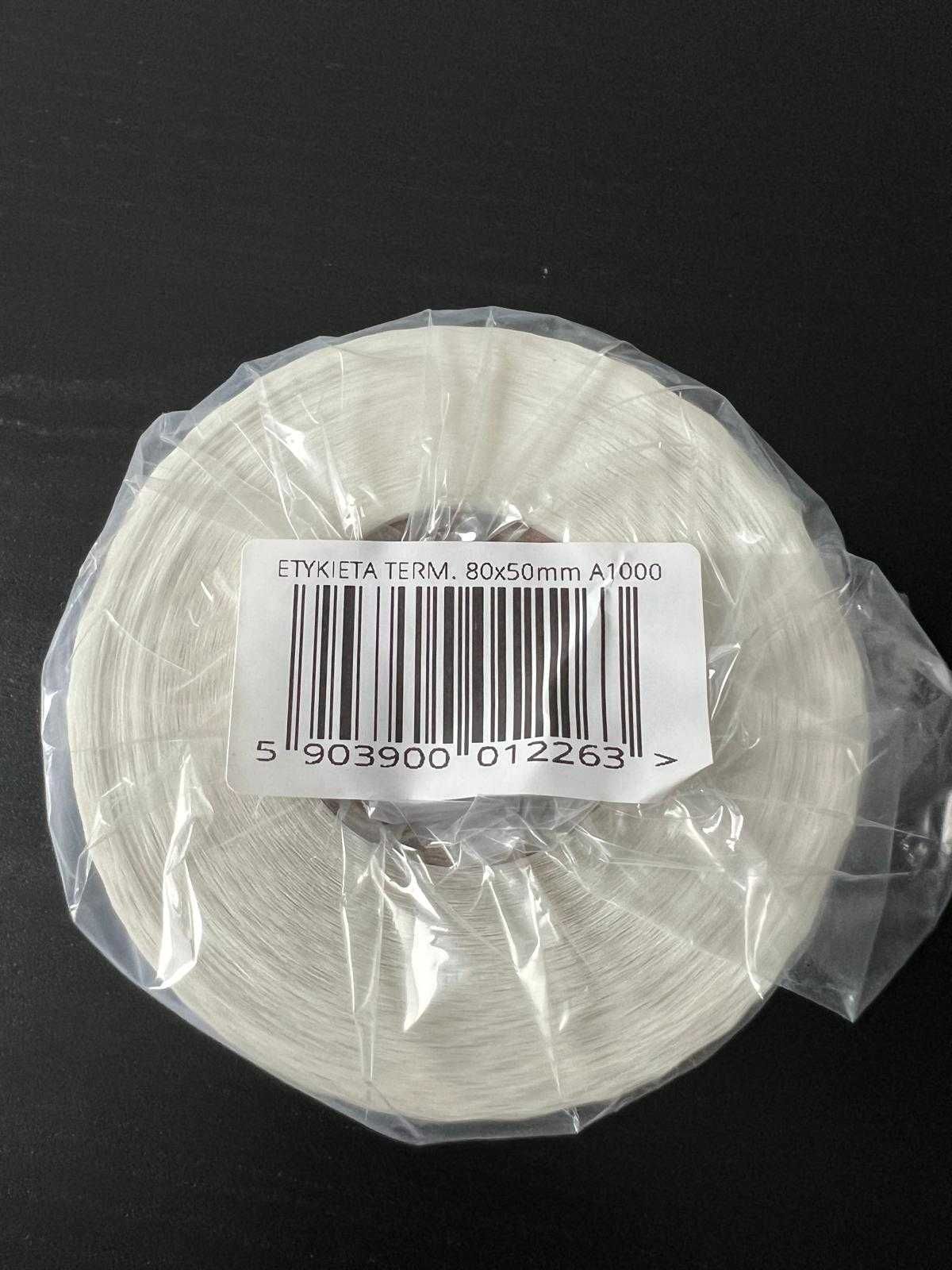 Etykiety termiczne 80x50mm 10 000szt (10 rolek po 1000 szt)