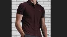 275zł SUPERDRY slim fit S/M/L muscle Polo T-Shirt dopasowany bordowy