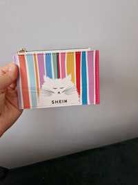 Nowy portfel kot portmonetka kolorowy shein tęcza