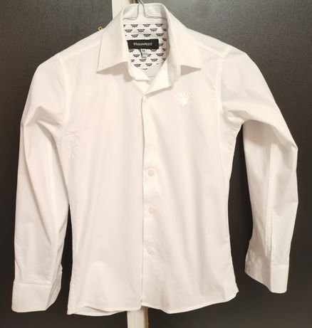 Рубашка белая хлопок DSQUARED2