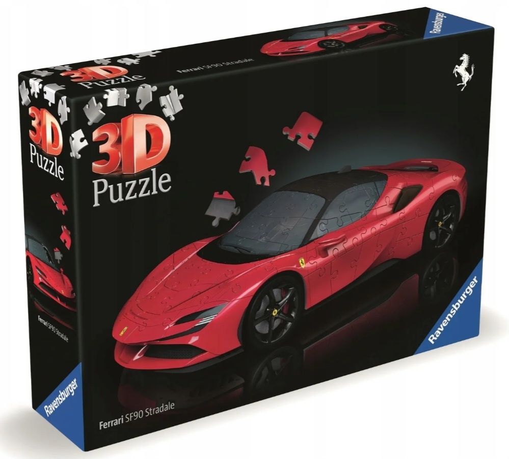 Nowe puzzle Ravensburger 3D Pojazdy Ferrari SF90 Stradale 108 elementó
