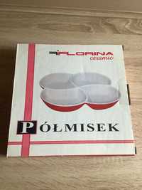 Półmisek ceramiczny na przekąski 4 komory