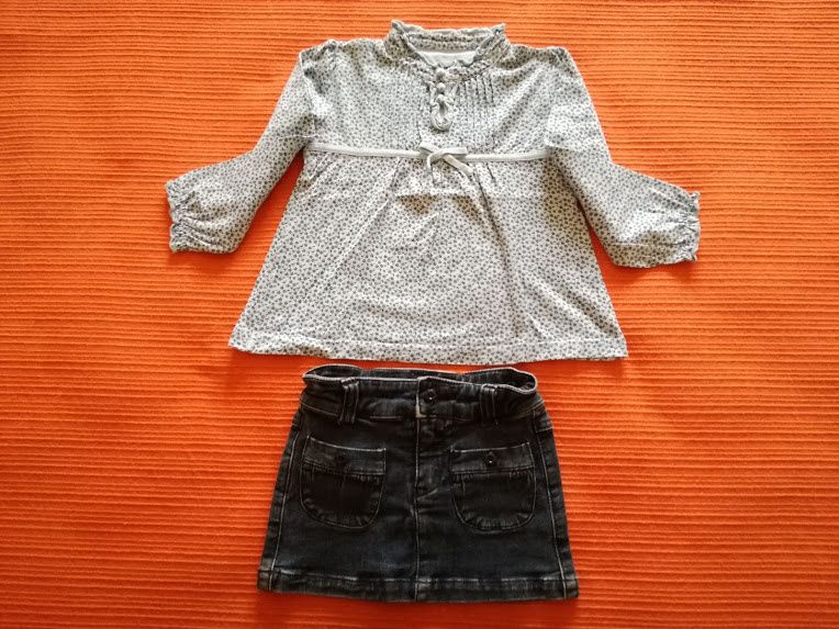 Lote Saia Ganga/Blusas, 3 Anos