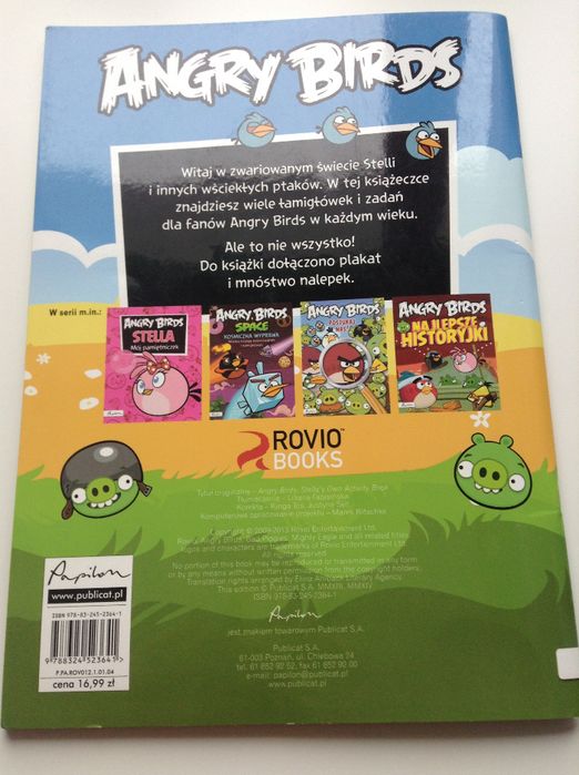 ANGRY BIRDS książka STELLA I jej ULUBIONA KSIĄŻKA zagadki zadania nowa