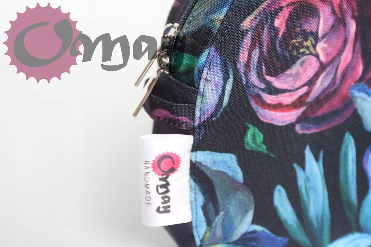 organizer OBAG MOON LIGHT róże kwiaty cudne zamek granatowy wkład OMAY