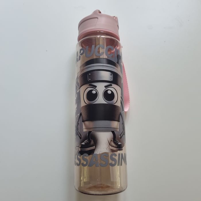 Bidon przeźroczysty różowy Brainrot