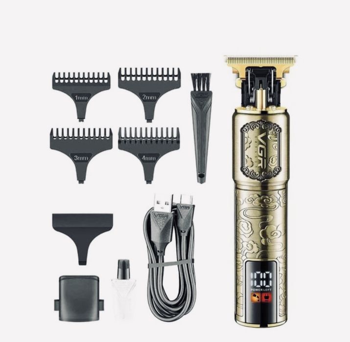 Бездротовий триммер VGR V-073 для волосся й бороди, топ якість PRO MAX