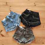 Spodenki jeansowe z cyrkoniami xs s m l ,xl