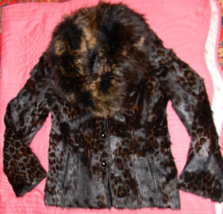 Саsaba. р. 48 - 50 Шикарный леопард полушубок - автоледи р. Хl