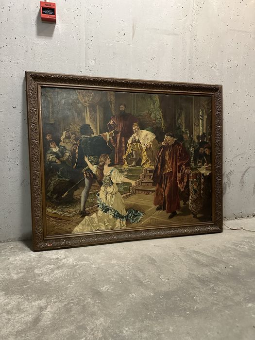 Obraz w zabytkowej ramie, Warszawa 1910 rok