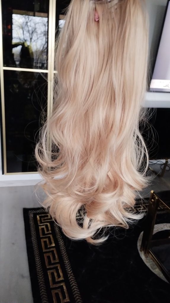 Włosy clip in 1 gęsta taśma blond naturalny
