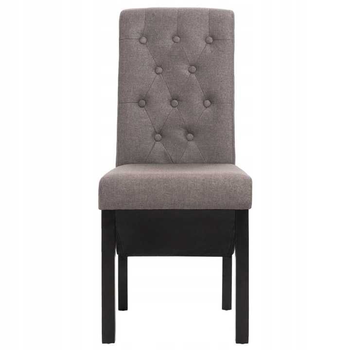 2 krzesła stołowe tkanina taupe 248994