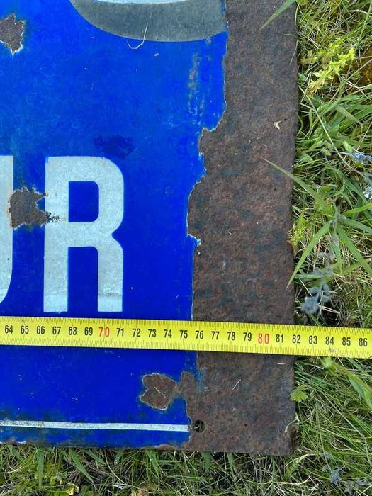 Placa esmaltada antiga para projecto de decoração