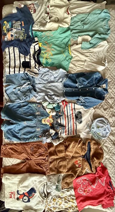 Paka ubranek dla malucha - 30 rzeczy w bdb stanie - rozm. 62/68.