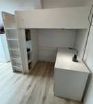 SMASTAD - rama łóżka z antresolą i biurkiem IKEA