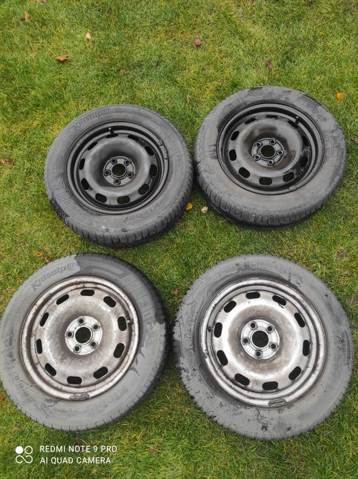 Sprzedam felgi 5x100 ET38+opony kleber krisalp HP2 185/65/15 zima