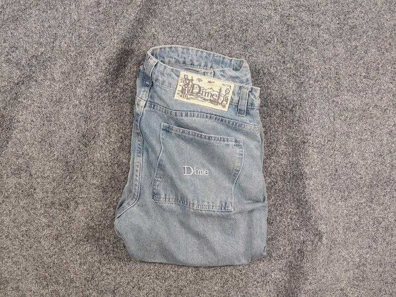 Широкі чоловічі блакитні джинси Dime logo baggy трендові штани sk8
