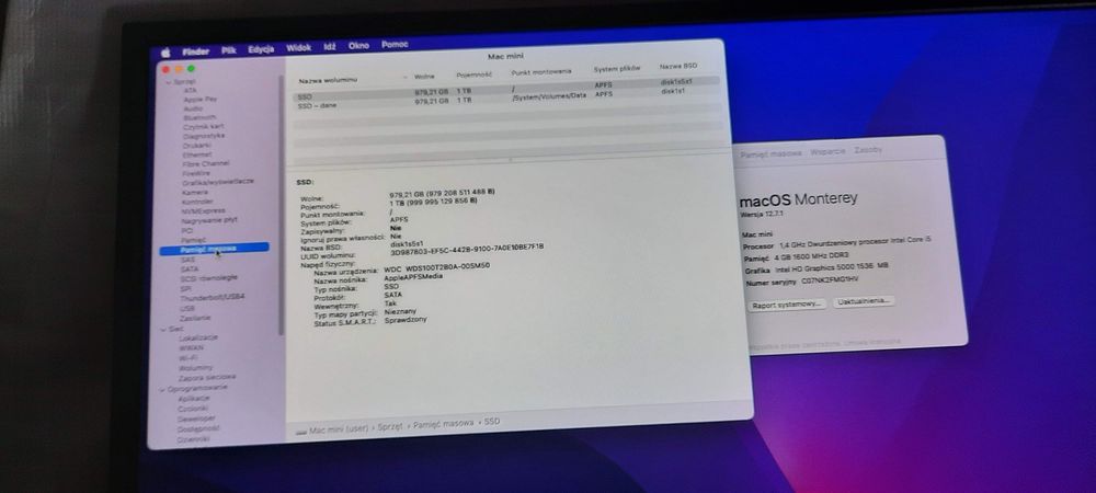 Mac Mini i5 dysk 1 TB