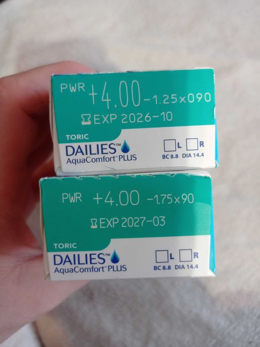 Soczewki szkła kontaktowe Dailes+4
