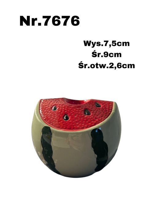 Ceramiczny świecznik Arbuz nr.7676