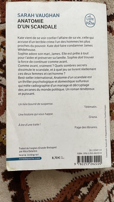 Сара Вон анатомія скандалу en français