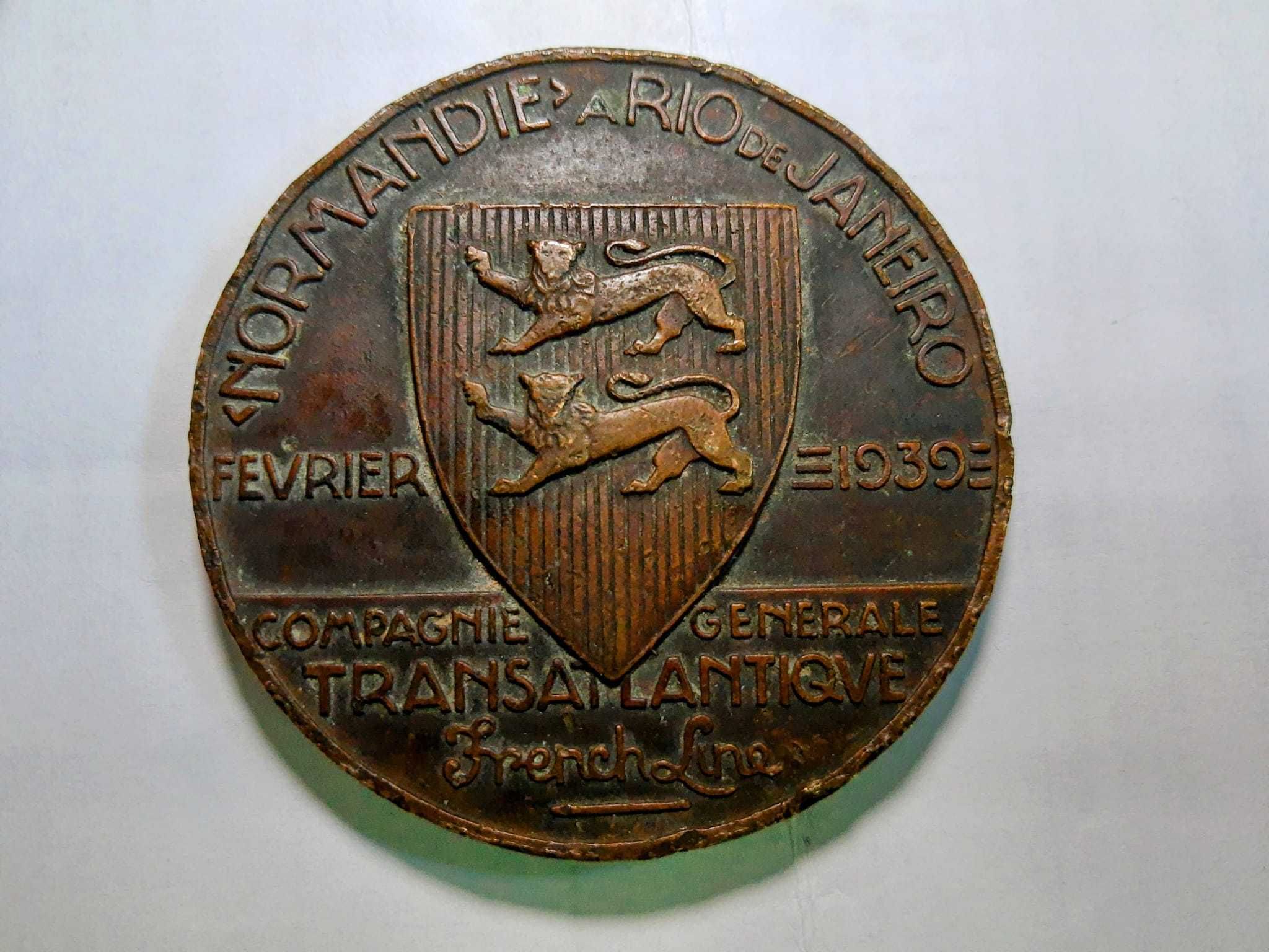 medal francuski  Normandie Rio de Janeiro