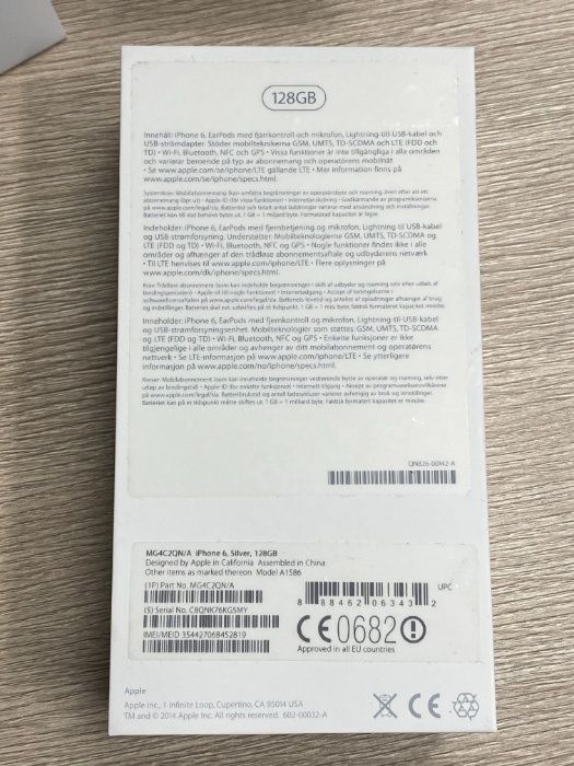 Apple iPhone 6, 128 GB, srebrny