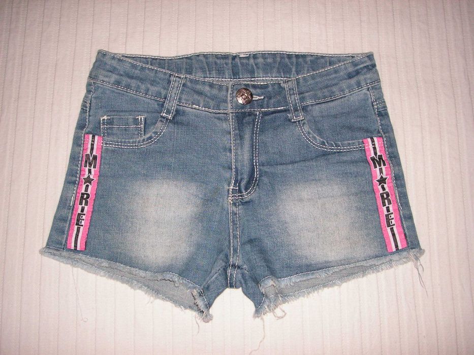 Calções Algodão Zara T/6 e Ganga Pink Rabbit T7/8  - Menina