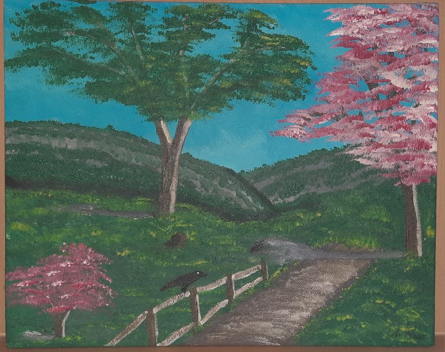 Pintura acrílica em tela 'Primavera'