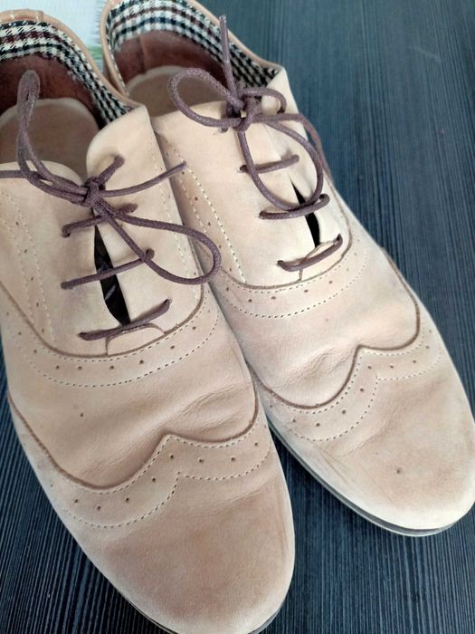 Oksfordki jazzówki skóra zapato cappuccino r. 38
