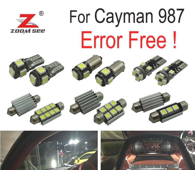 KIT COMPLETO 19 LAMPADAS LED INTERIOR PARA PORSCHE CAYMAN 987 05-12