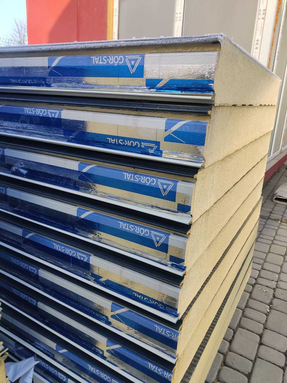 Сендвіч-панель, утеплювач PIR. 40-200 мм, PIR,MW fiberglass, Poland