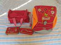 Plecak Scout korekcyjny szkolny 1-4 klasy, torba i piórniki