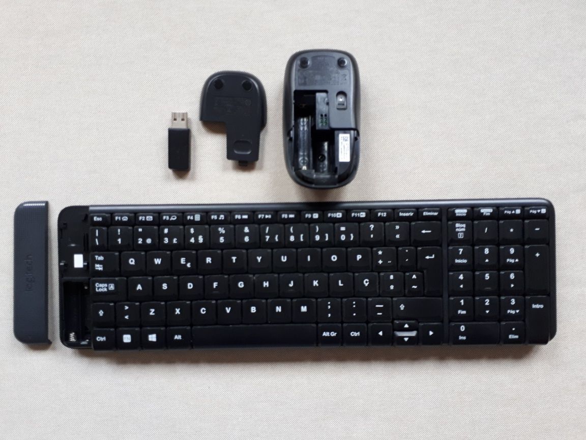 Teclado Logitech sem fios + Rato